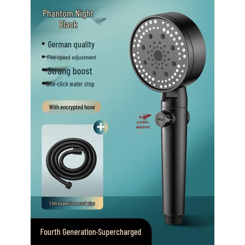 HANDUNYOU Pressurized Shower Head Set