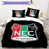 NEC Nijmegen Pattern Bedding,Quilt Set Quilt Cover Pillowcase Home Birthday Gift (1*duvet Cover+2*pillowcase,without Core)