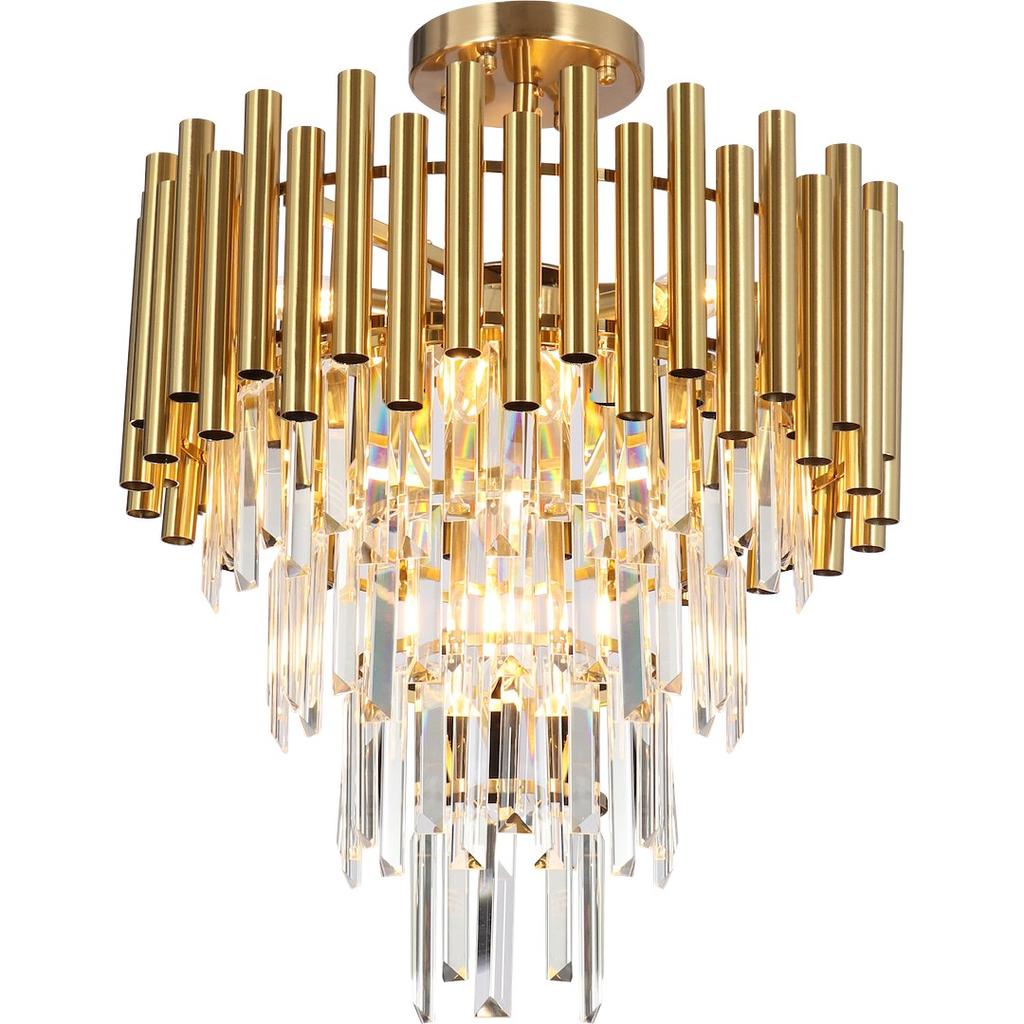 Lampa Przysufitowa Madison 9 E14 Złoty Milagro Ml8806