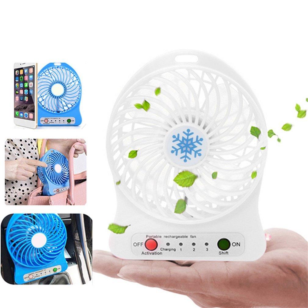Portable Mini Fan Air Cooler USB Chargeable Desktop Fans 3 Mode Speed Regulation Summer Outdoor