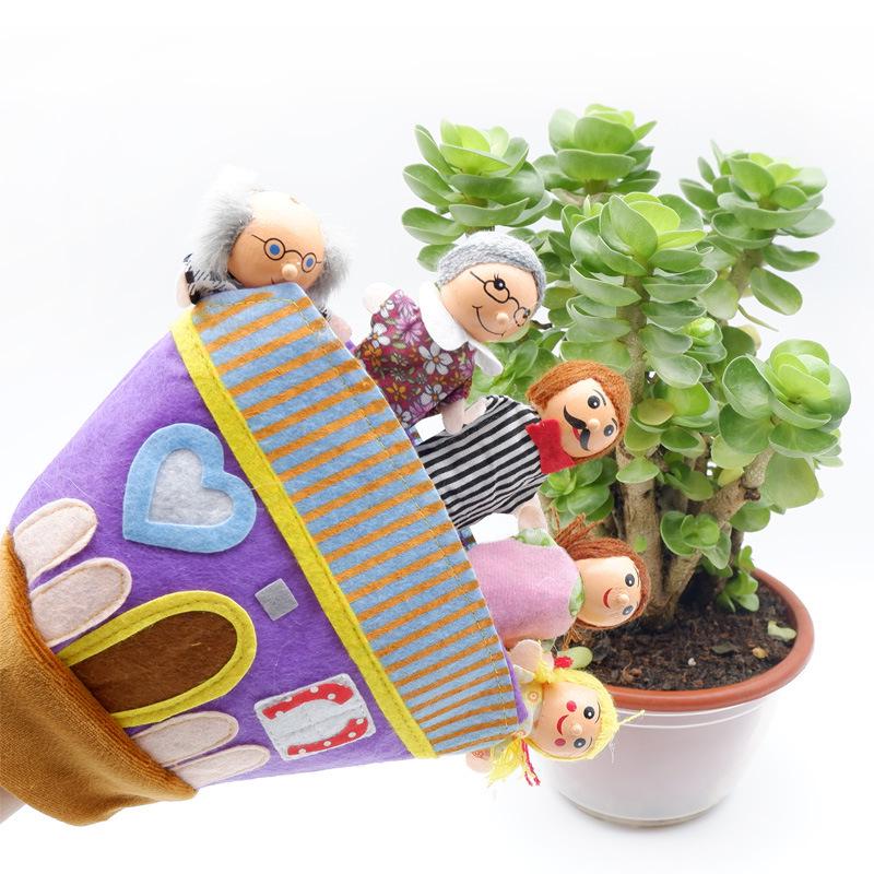 Mini Animal Plush Finger Puppet Toy for Parent-Child Interaction