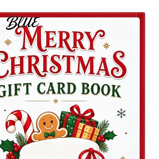 Christmas Money Presenter Gift Card Book 14 Pages DIY Booklet Spiral-Bound Merry Holiday Memory Book College Survival Kit Greeting for Adults Kids