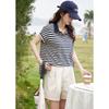 Demana Women's Striped Polo T-Shirt