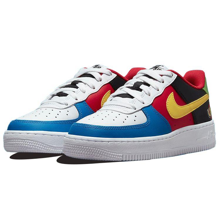Nike UNO X Air Force 1 Low 50th Anniversary Men Sneakers White Yellow-Zest University-Red DC8887-100