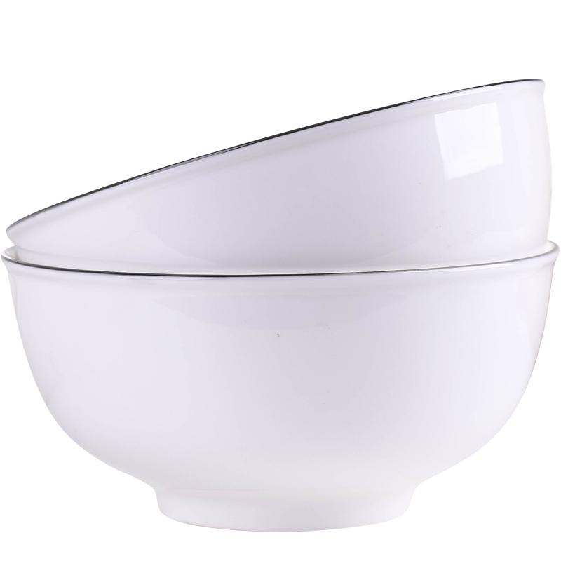 Jingdezhen Nordic Underglaze Ceramic Noodle Bowl Set 6-inch Noodle Bowl Set of 2