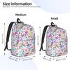 Cute Peace Foral Love Pattern Backpack for Men Women Fashion Student Work Daypack  Laptop Computer Canvas Bags Lightweight