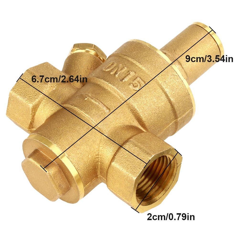 Adjustable DN15 Brass Pressure Regulator, Reducer, Water Pressure Regulator
