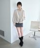 AMIDI Neoprene Pintuck Jacket_Beige