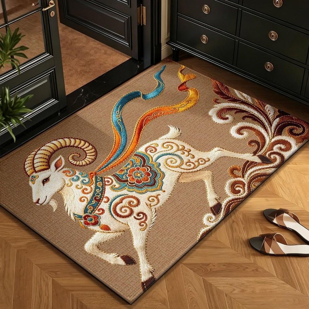 Quick Dry Door Mat Soft Floor Mat Sheep Pattern Bath Mat  Children's Room