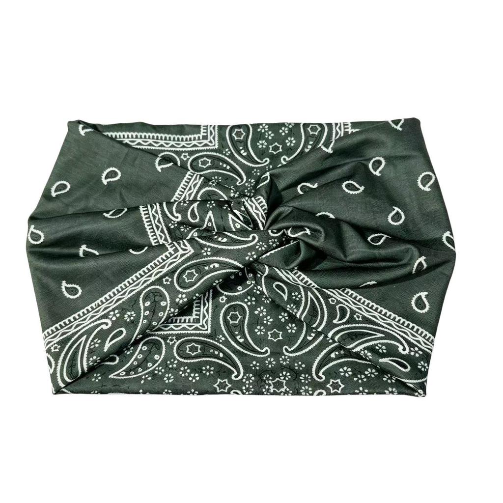 Women's Afro Wide Elastic Headband: Sweat Absorbent Yoga & Running Hair Wrap.