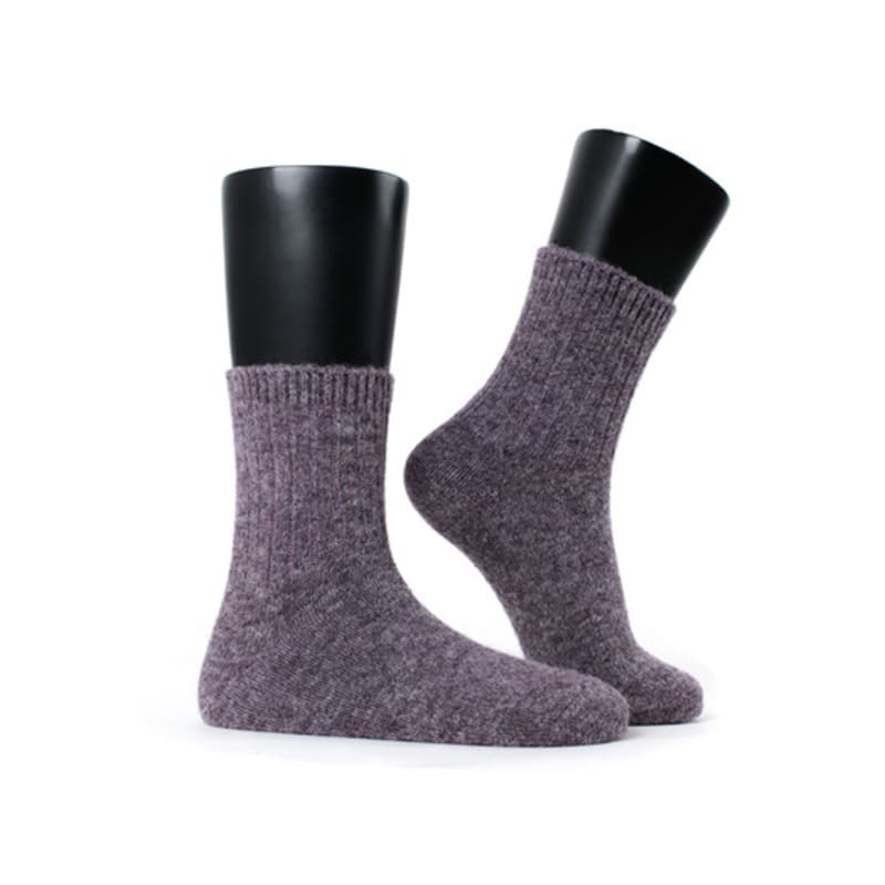 Abiruz Women's Angora Wool Socks Purple