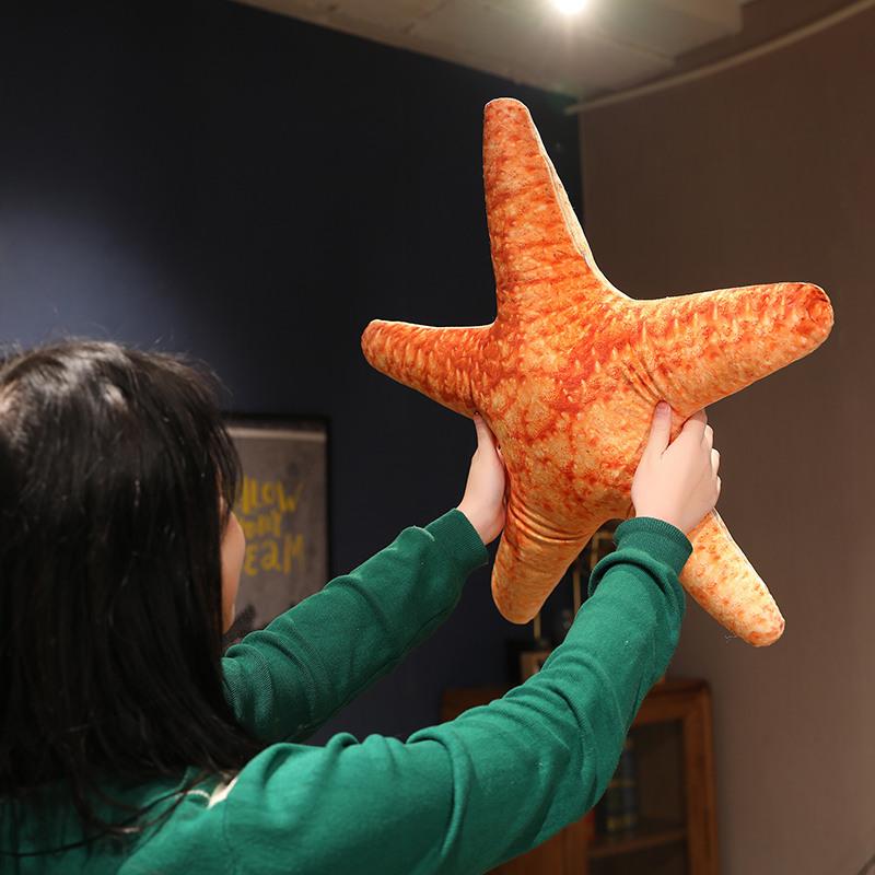 50X40Cm Simulated Shell Pillow Conch And Starfish Stuffed Plush Toys Home Bedroom Sofa Cushion For Lumbar Support