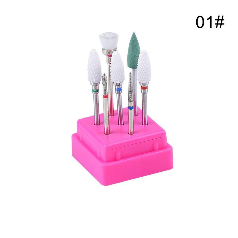 7-Piece Tungsten Steel & Ceramic Nail Grinding and Polishing Set