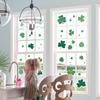 St Patricks Day Window Clings, 108 PCS Reble Shamrock Decal Stickers Static Spring Decorations for Office School Home