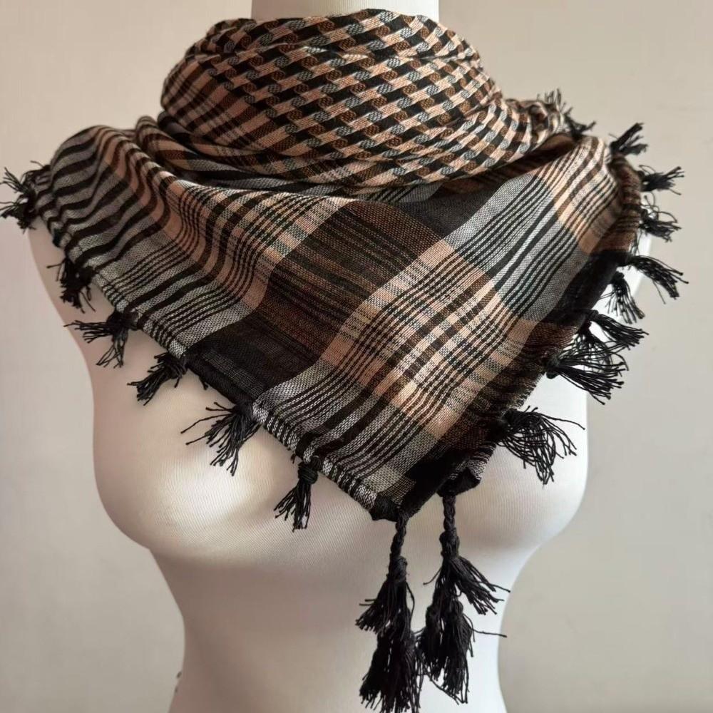 with Tassel Arab Shemagh Wrap Style Headscarf Arabic Scarf Head Neck Scarf Costume Events