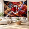 AC Milan Wall Tapestry, Soft Fabric Wall Hanging, Decorative Backdrop For Bedroom Home Wall Art