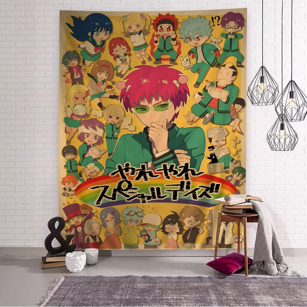 Saiki K Cartoon Tapestry Art Science Fiction Room Home Decor Art Home Decor