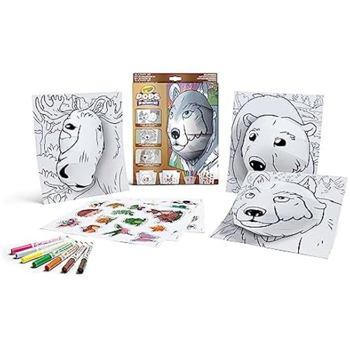 3D Sada aktivit - CRAYOLA - POPS - Omalovánky a 3D tvorba - Téma Příroda