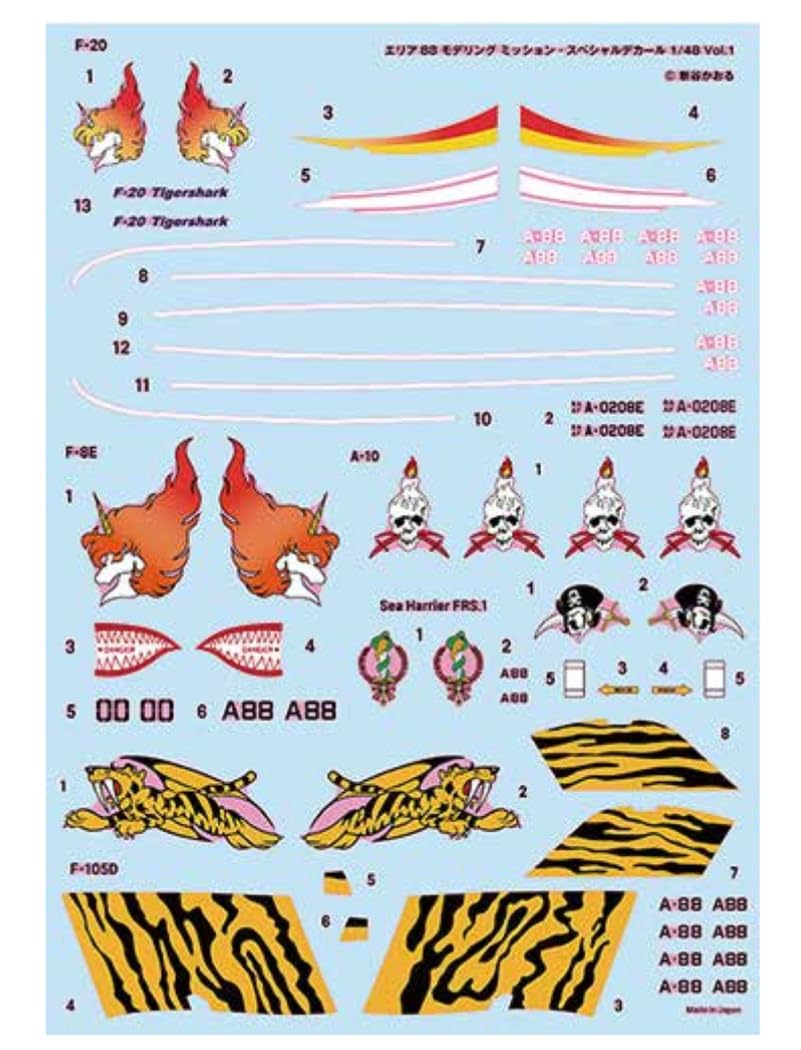 

Modelart Area 88 Special Decal Пластиковая модель Decal 1/48 Vol.1 A88D-4801 (Самолет)