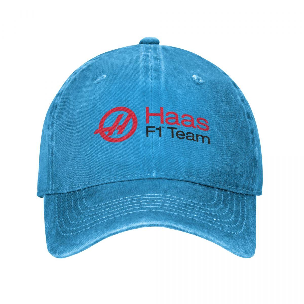 

Екіпірування команди Haas F1 унісекс Жіночі бейсболки Кепки з бідного деніму Капелюх Ретро Літні головні убори на відкритому повітрі One Size