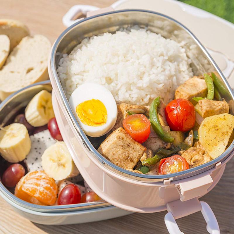 304 Stainless Steel Thermal Insulation Lunch Box Leak-Proof Food Container Bento Box