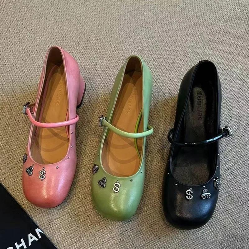 Fashion High Heels Women Pumps Summer Fashion Shallow Dress Shoes Walking Cozy Chunky Elegant Woman Sandals 2025 Designer Mujer Zapatos