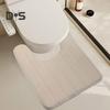 U-Shaped Floor Mat Wear Resistant Non-Slip Super Water Absorption Easy To Clean Fast Dry Bathroom Toilet Mat