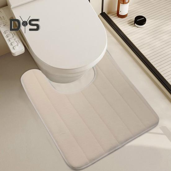 U-Shaped Floor Mat Wear Resistant Non-Slip Super Water Absorption Easy To Clean Fast Dry Bathroom Toilet Mat