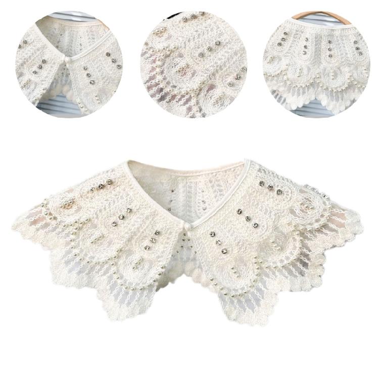 Floral Shirt Collar Detachable Embroidery Faux Collar Female Clothes Accessories