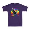 Gay Pride Month Ally Cat Funny LGBTQ Rainbow Black Cat Gay Proud Unisex TShirt