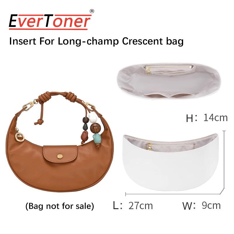 

EverToner DuPont Paper Organizer Purse Insert Large Capacity Waterproof Inner Liner Travel Pouch Storage For Long-chmp Crescent белый