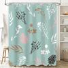 Vintage Floral Bath CurtainWaterproof Print Shower Cover Set for Bathroom Decor in Various Colors Room Deco