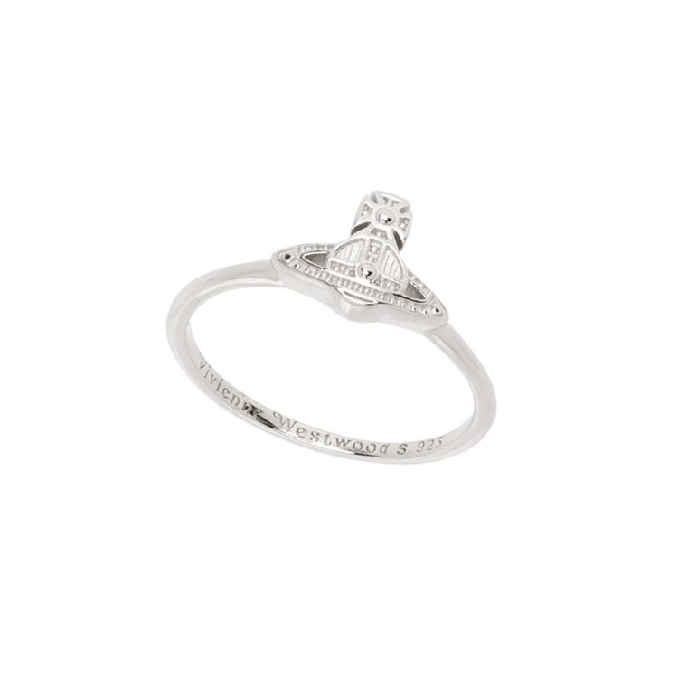 Vivienne Westwood Oslo Saturn Logo Engraved Oslo Ring Unisex rings Silver 241314M147037 L