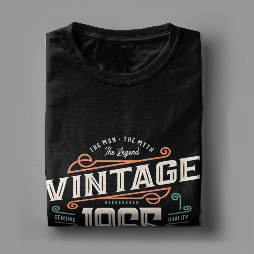 60 Years Old Vintage 1965 T Shirt Men's  Cotton Casual T-Shirt O Neck  Tee Shirt Short Sleeve Clothes Party