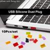 Silicone World 10PCS Silicone USB Interface Dust Plugs Antidust Cap Cover Hole Plug For PS5 Cover Stopper Game Console Accessory