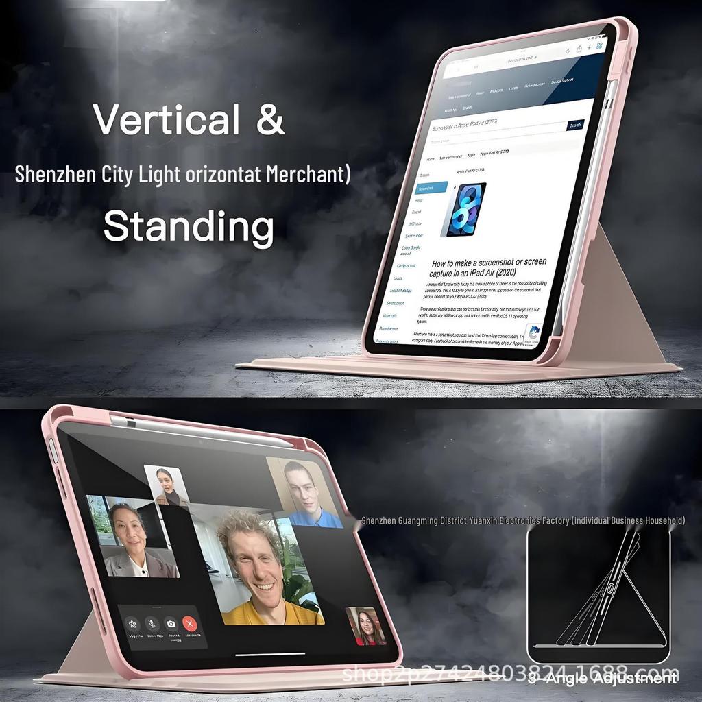 Samsung S10 Lite/S9 FE Tablet Case with 360° Rotating Magnetic Leather Cover and Wireless Bluetooth Keyboard