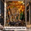Lion Tiger (5) Theme Custom Tapestry Personalized Custom Name Text Wall Hanging Tapestry Home Decor Background Cloth