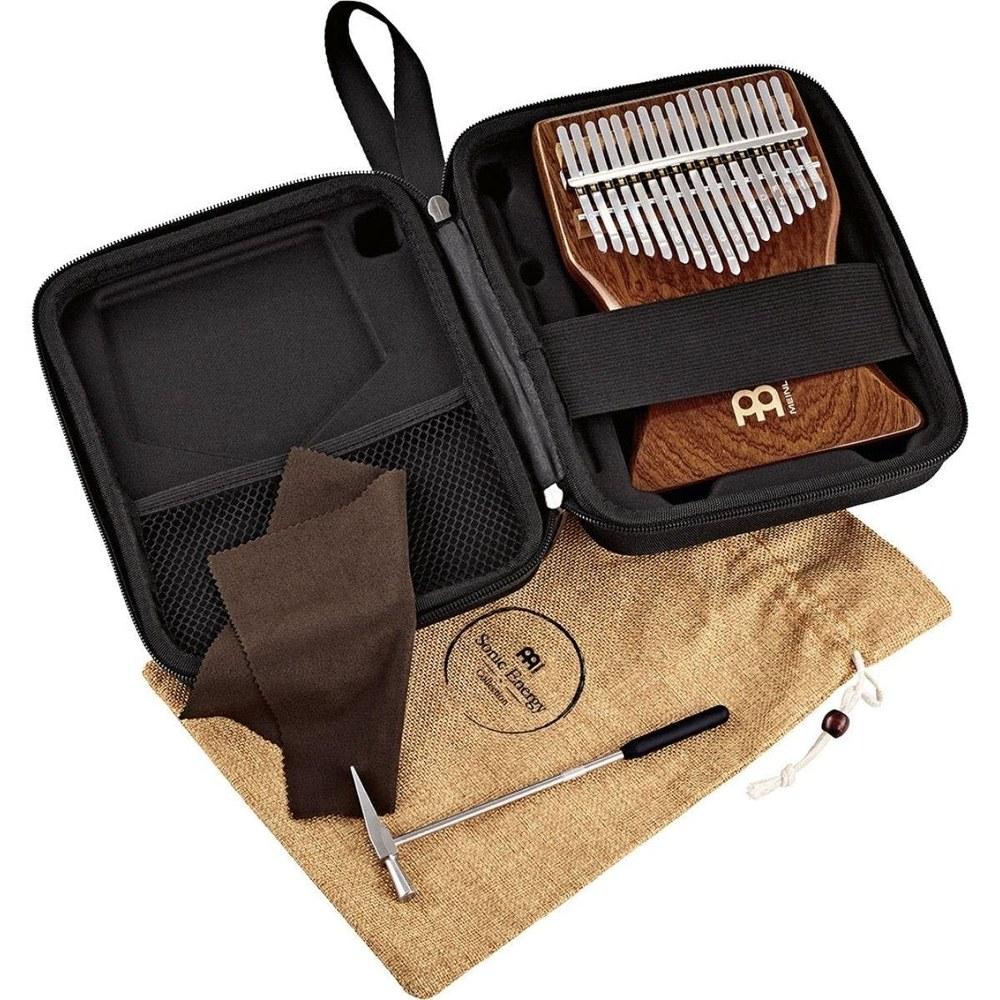 Sonic Energy Kalimba Solid Sapeli Wood 17 Keys C Major Scale KL1702S with Case Bag Cover Tuning Hammer
