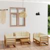 Day and Night - Day and Night Garden Furniture Set 7 Pieces and Cushions Solid Pine Wood
