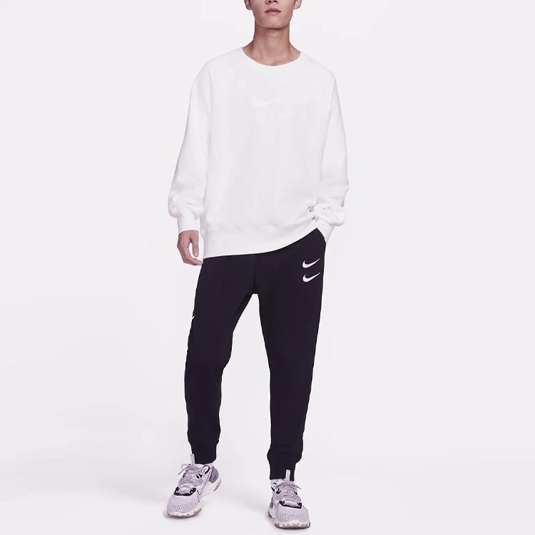 Nike Logo Print Crew Neck Sweatshirt Men Tops White DV9830-100