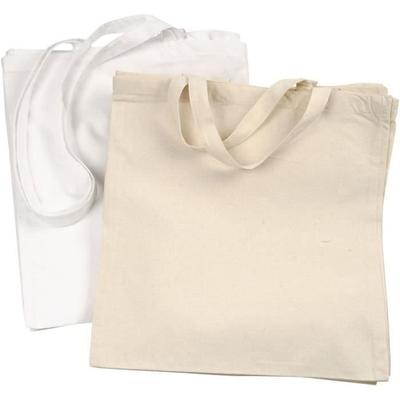 Shopping Bag - 38x42 Cm - 100% Cotton - White - Lightweight and Practical
