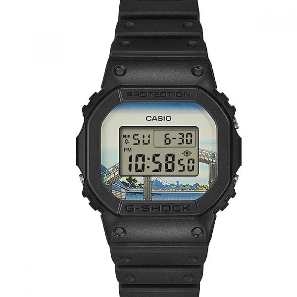 Casio G Shock  G Shock  Katsushika Hokusai  fukaGawa Mannen Hashita  desiGn Dw 5600khfm25 1jr