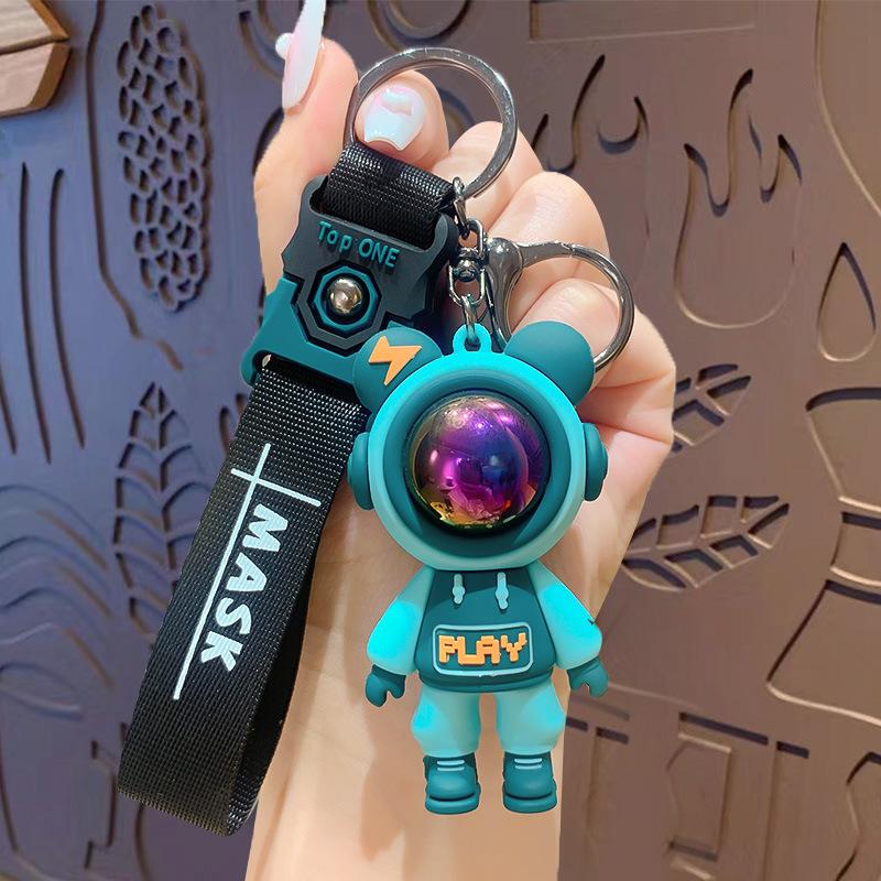 Creative Couple Lightning Bear Keychain Female Cute Schoolbag Accessories Male Car Key Doll Pendant Opp bag packaging