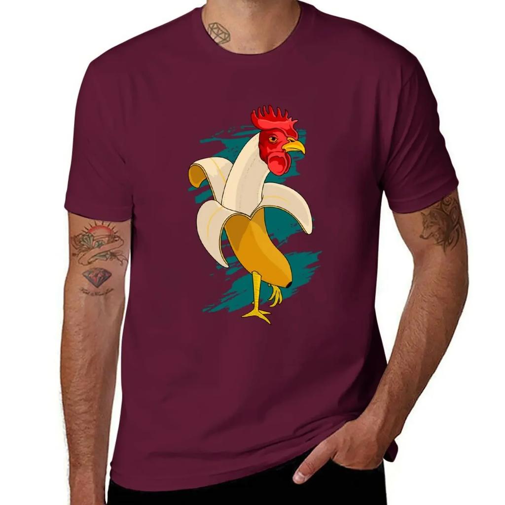 Chicken Banana Farming chickens T-Shirt quick-drying quick drying vintage anime shirt boys animal print shirts graphic tee men