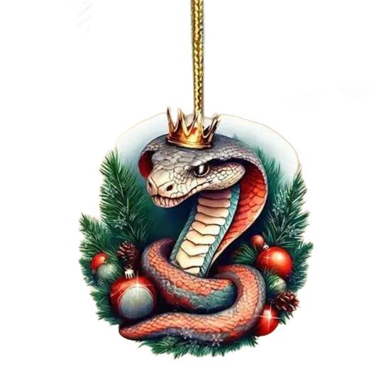 

Подвеска в виде рождественской елки, подвесное украшение со шнурком, легко подвешивается, милый подвесной аксессуар в мультяшном стиле Snake