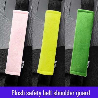 Universal Plush Cartoon Car Seat Belt Shoulder Guard - Soft, Protective, Anti-Strangle Cover for All Seasons