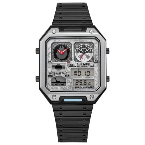 

Чоловічий годинник Citizen Star Wars Millennium Falcon Ana-Digi JG2146-53H сірого кольору