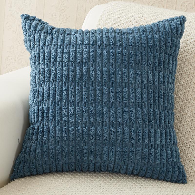 45x45cm Kordové povlaky na dekorační polštáře Měkké pruhované čtvercové povlaky na polštáře Jarní povlaky na polštáře na pohovku, gauč, ložnici, židli