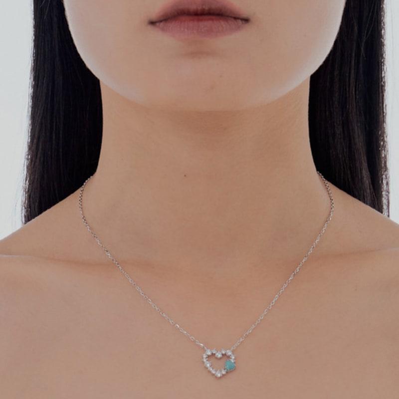 JYDDM 925 Twinkle Heart Necklace