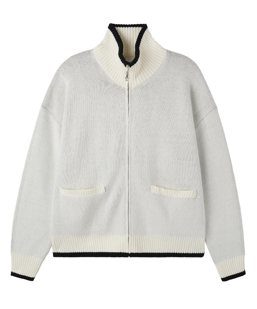 Opeunyadeu(Owai) Dolly Knit Zip Up - White